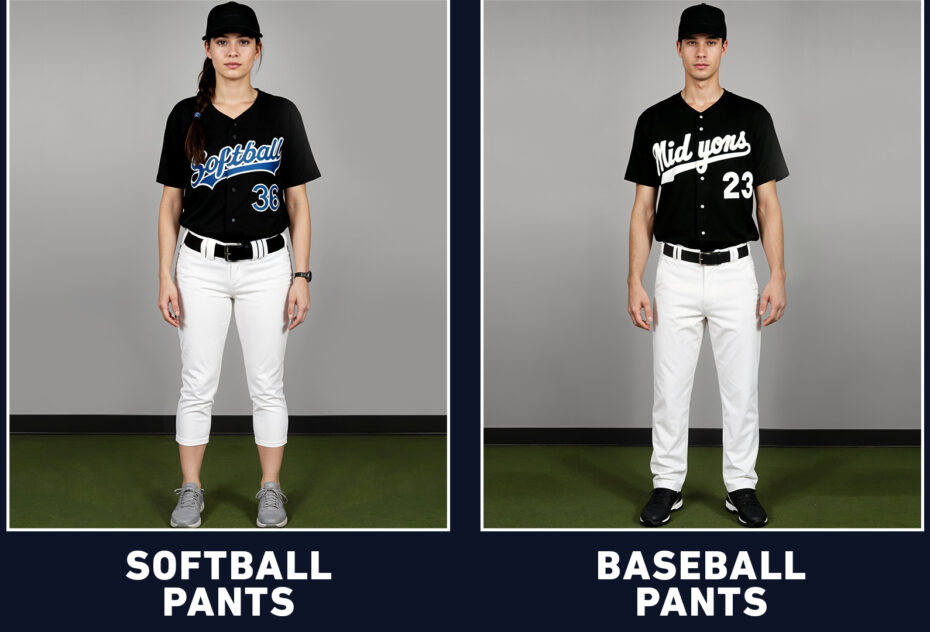 Softball pants vs baseball pants